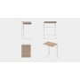 Столик приставний Террі Ferrum-decor 650x440x330 Білий метал ДСП Дуб Сонома 16 мм (FRD-104658)