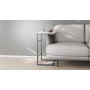 Столик приставний Террі Ferrum-decor 650x440x330 Чорний метал ДСП Біле 16 мм (FRD-104648)
