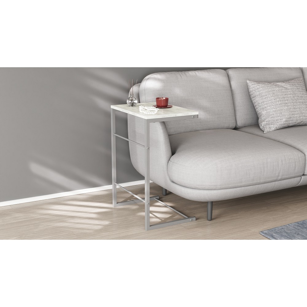 Столик приставной Терри Ferrum-decor 650x440x330 Серый металл ДСП Бетон 16 мм (FRD-104668)