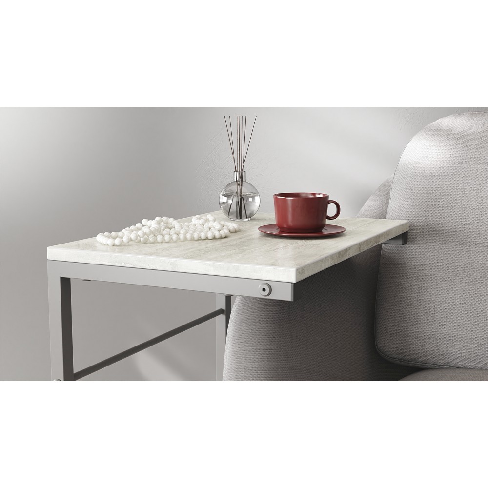 Столик приставной Терри Ferrum-decor 650x440x330 Серый металл ДСП Бетон 16 мм (FRD-104668)