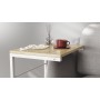 Столик приставний Террі Ferrum-decor 650x440x330 Білий метал ДСП Дуб Сонома 16 мм (FRD-104658)