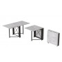 Стіл-книга трансформер Оріон 2 Ferrum-decor 750x1520x730 Чорний метал ДСП Бетон 16 мм (FRD-104589)