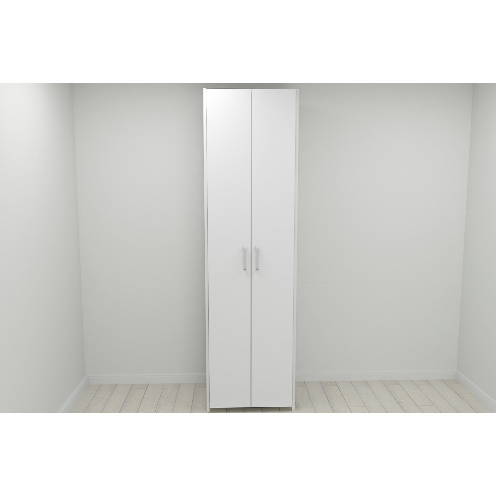 Шафа Гардероб Уні секція 6 серії Конект Ferrum-decor 220x60x50см Білий метал ДСП Білий 16 мм (FRD-104579)