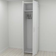 Шафа Гардероб Уні секція 6 серії Конект Ferrum-decor 220x60x50см Білий метал ДСП Білий 16 мм (FRD-104579)