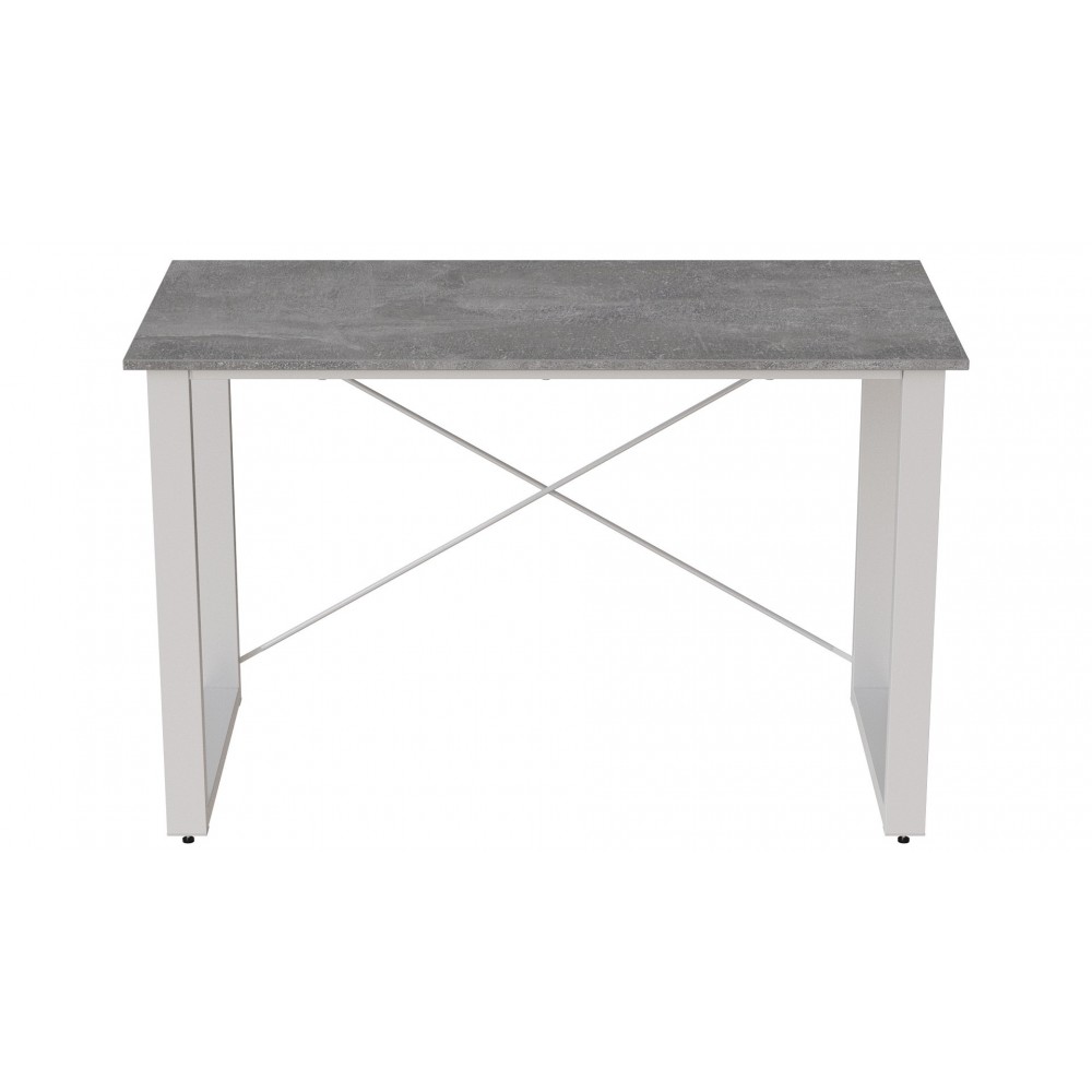 Письменный стол Ferrum-decor Драйв 750x1200x700 Белый металл ДСП Бетон 16 мм (FRD-103191)