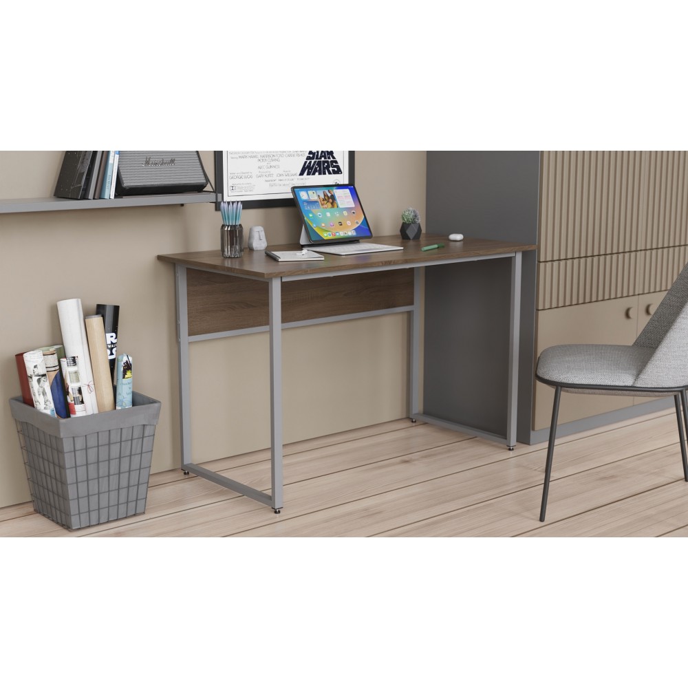 Письменный стол с ящиками Ferrum-decor Оскар 750x1400x700 металл Черный ДСП Бетон 16 мм (FRD-103281)