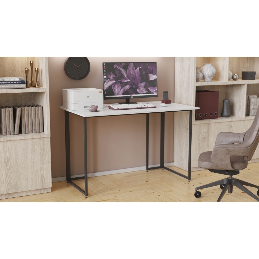 Письменный стол Ferrum-decor Ханна 75x140x70 черный ДСП Белое 16мм (FRD-103521)