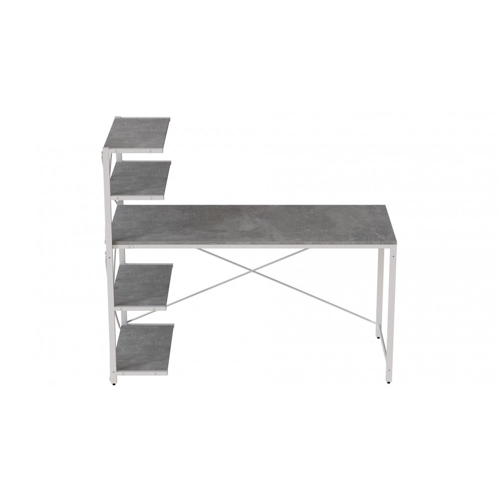 Компьютерный стол Ferrum-decor Джек 75x120x60 Белый ДСП Бетон (FRD-104392)
