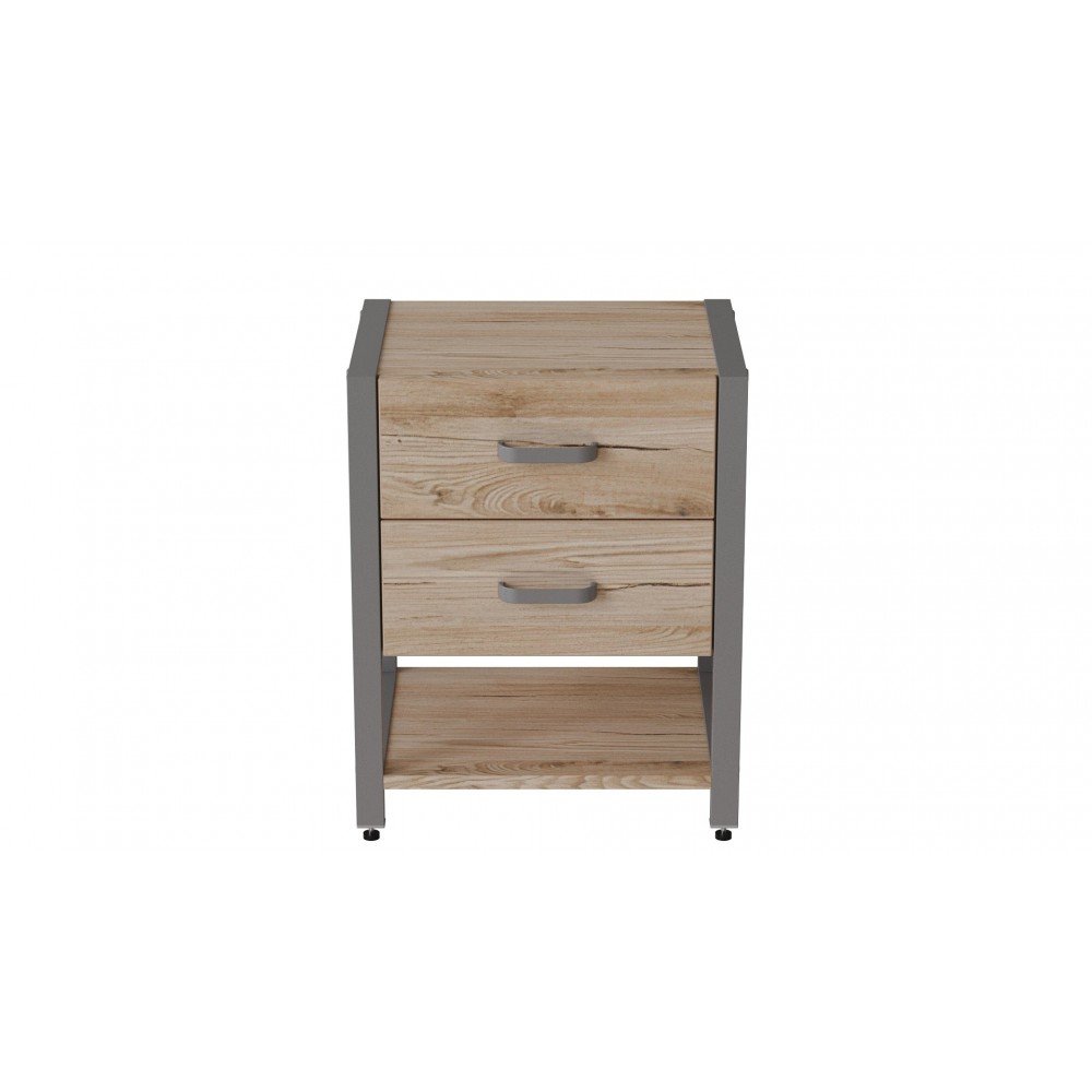 Тумба універсальна Ferrum-decor Вів'єн 2/1 50x41x40 чорний ДСП Дуб Сан-Марино 16мм (FRD-104172)