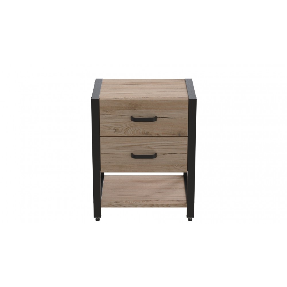 Тумба універсальна Ferrum-decor Вів'єн 2/1 50x41x40 сірий ДСП Дуб Сан-Марино 16мм (FRD-104182)