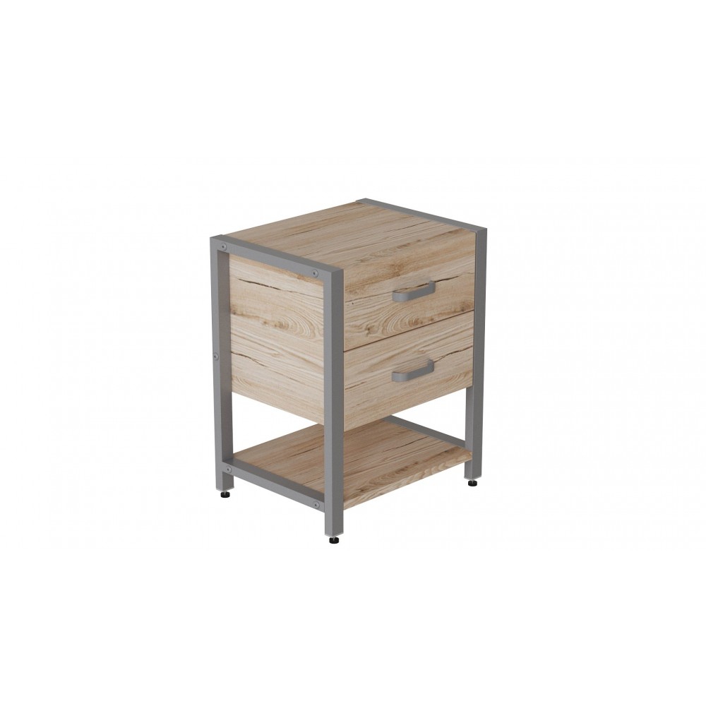 Тумба універсальна Ferrum-decor Вів'єн 2/1 50x41x40 сірий ДСП Дуб Сан-Марино 16мм (FRD-104182)