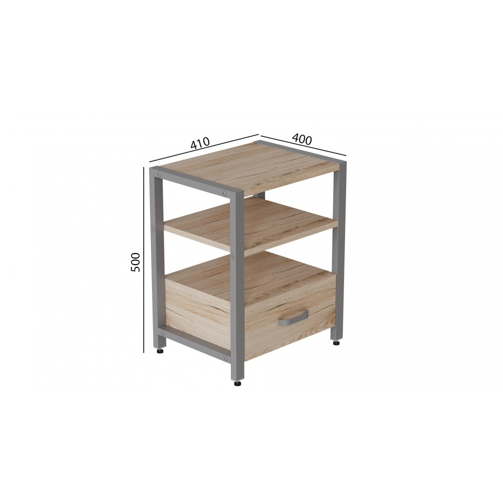 Тумба универсальная Ferrum-decor Вивьен 1/1 50x41x40 серый ДСП Дуб Сан-Марино 16мм (FRD-104152)