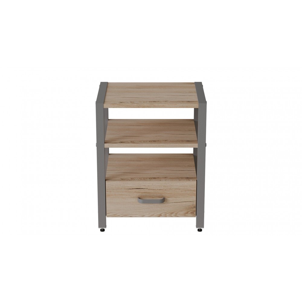 Тумба универсальная Ferrum-decor Вивьен 1/1 50x41x40 серый ДСП Дуб Сан-Марино 16мм (FRD-104152)