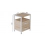 Тумба универсальная Ferrum-decor Вивьен 2/2 50x41x40 белый ДСП Дуб Сан-Марино 16мм (FRD-104162)