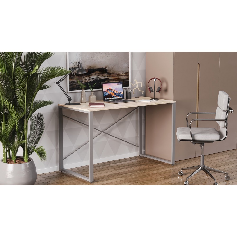 Письменный стол Ferrum-decor Серии Конект 75x120x60 черный ДСП Дуб Сан-Марино 16мм (FRD-104202)