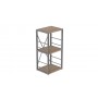 Этажерка 3/34 Ferrum-decor Серии Конект 73x34x28 серый ДСП Дуб Сан-Марино 16мм (FRD-104302)