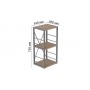 Этажерка 3/34 Ferrum-decor Серии Конект 73x34x28 серый ДСП Дуб Сан-Марино 16мм (FRD-104302)