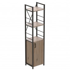 Этажерка 3/34 Ferrum-decor Серии Конект с тумбой 144x34x28 Черный ДСП Сан-Марино (FRD-104422)