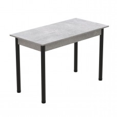 Стол кухонный Ferrum-decor Бенита 75x120x80 Черный ДСП Бетон 16мм (FRD-105572)