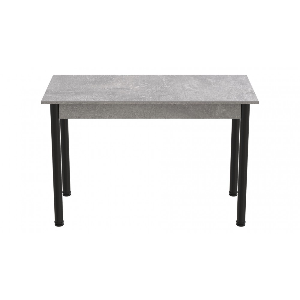 Стол кухонный Ferrum-decor Бенита 75x120x80 Черный ДСП Бетон 16мм (FRD-105572)