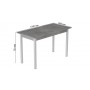 Стол кухонный Ferrum-decor Марио 75x120x60 Белый ДСП Бетон 16мм (FRD-105582)