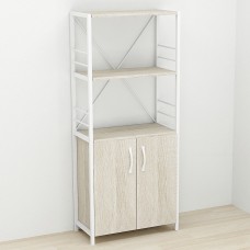 Етажерка 3/60 Ferrum-decor Серії Конект із тумбою 144x60x28 Білий ДСП Сонома (FRD-104452)