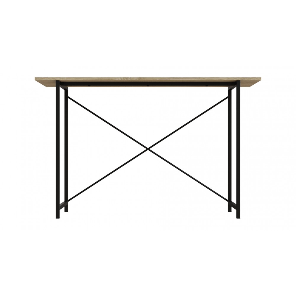Стол письменный Line Лайт Ferrum-decor 750x1200x500 Черный металл ДСП Дуб Сонома 16 мм (FRD-104853)