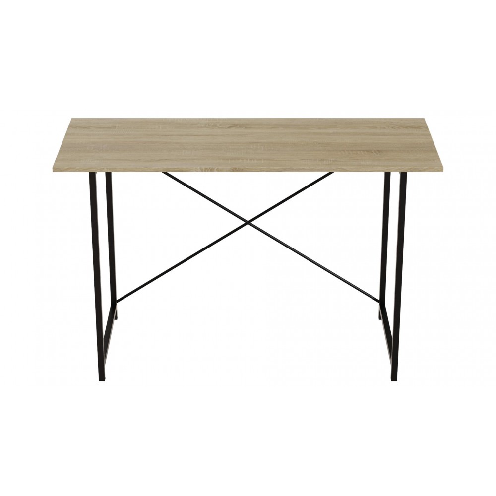 Стол письменный Line Лайт Ferrum-decor 750x1200x500 Черный металл ДСП Дуб Сонома 16 мм (FRD-104853)