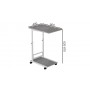 Стол приставной Ferrum-decor Френу 62x40x60 металл Белый ДСП Бетон 16мм (FRD-102518)