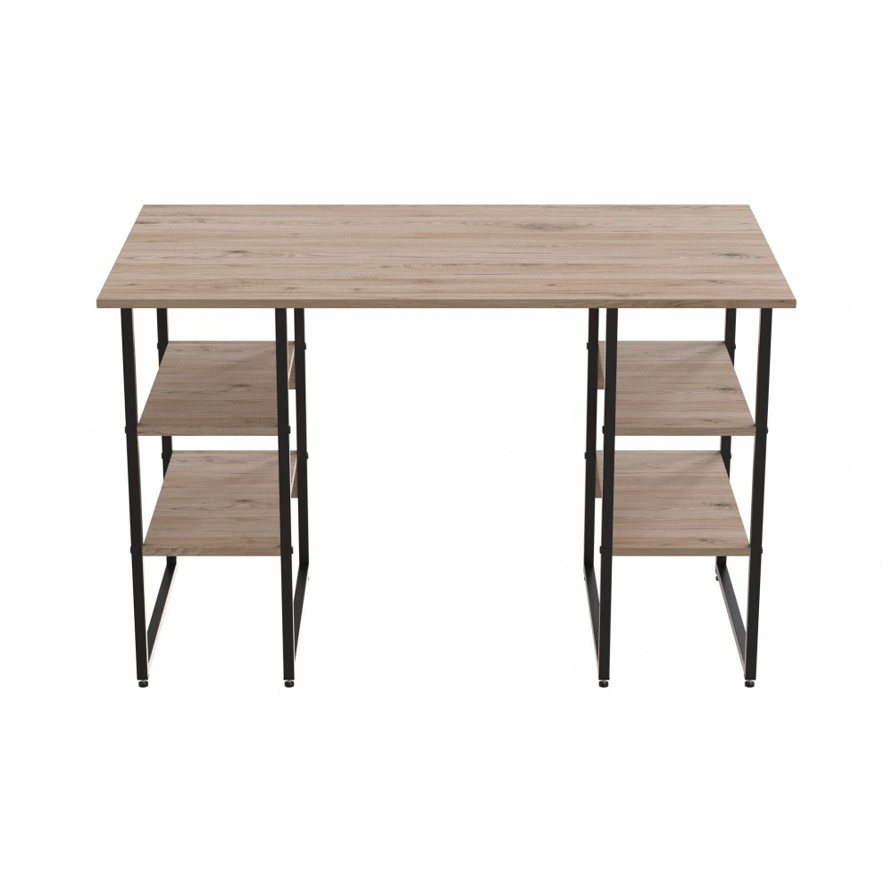 Компьютерный стол Ferrum-decor Карэн 75x120x70 черный ДСП Дуб Сан-Марино 32мм (FRD-102068)