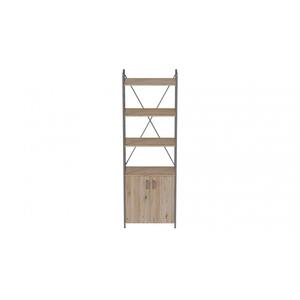 Этажерка 4/60 Ferrum-decor Серии Конект с тумбой 179x60x28 Серый ДСП Сан-Марино (FRD-102478)