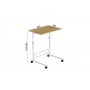 Стол приставной Ferrum-decor Амиго 62x60x40 металл Белый ДСП Дуб Артизан 16мм (FRD-102538)