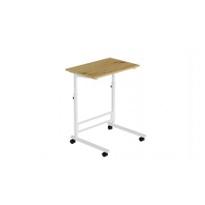 Стіл приставний Ferrum-decor Аміго 62x60x40 метал Білий ДСП Дуб Артизан 16мм (FRD-102538)