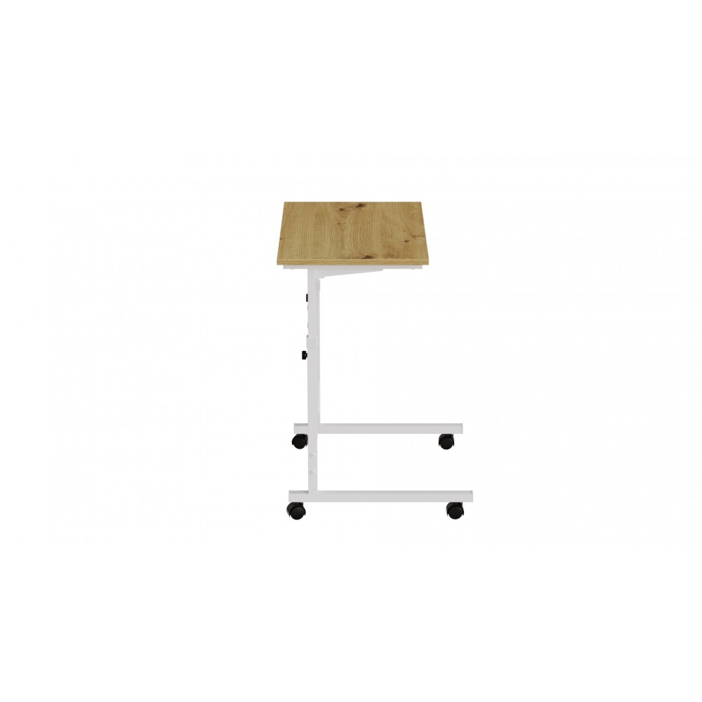 Стол приставной Ferrum-decor Амиго 62x60x40 металл Белый ДСП Дуб Артизан 16мм (FRD-102538)