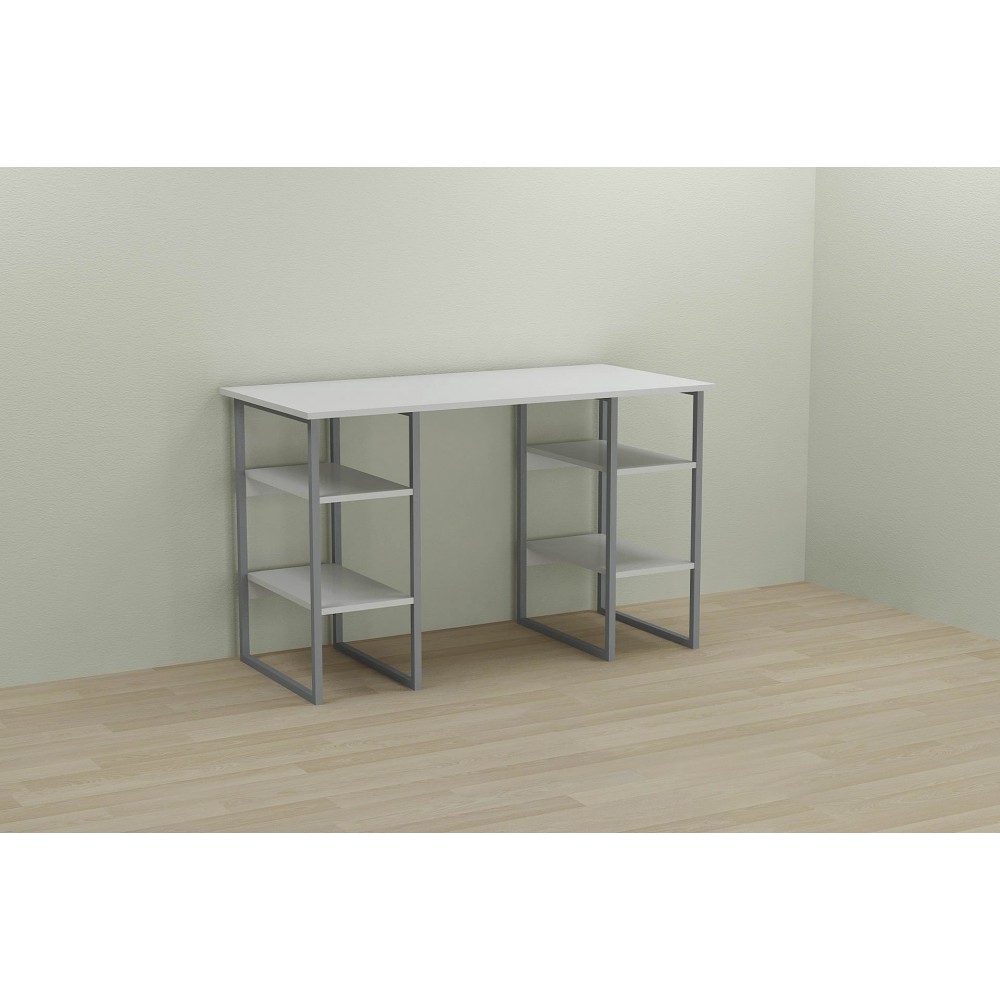 Письменный стол Ferrum-decor Тим 75x120x60 серый ДСП Белое 16мм (FRD-102458)