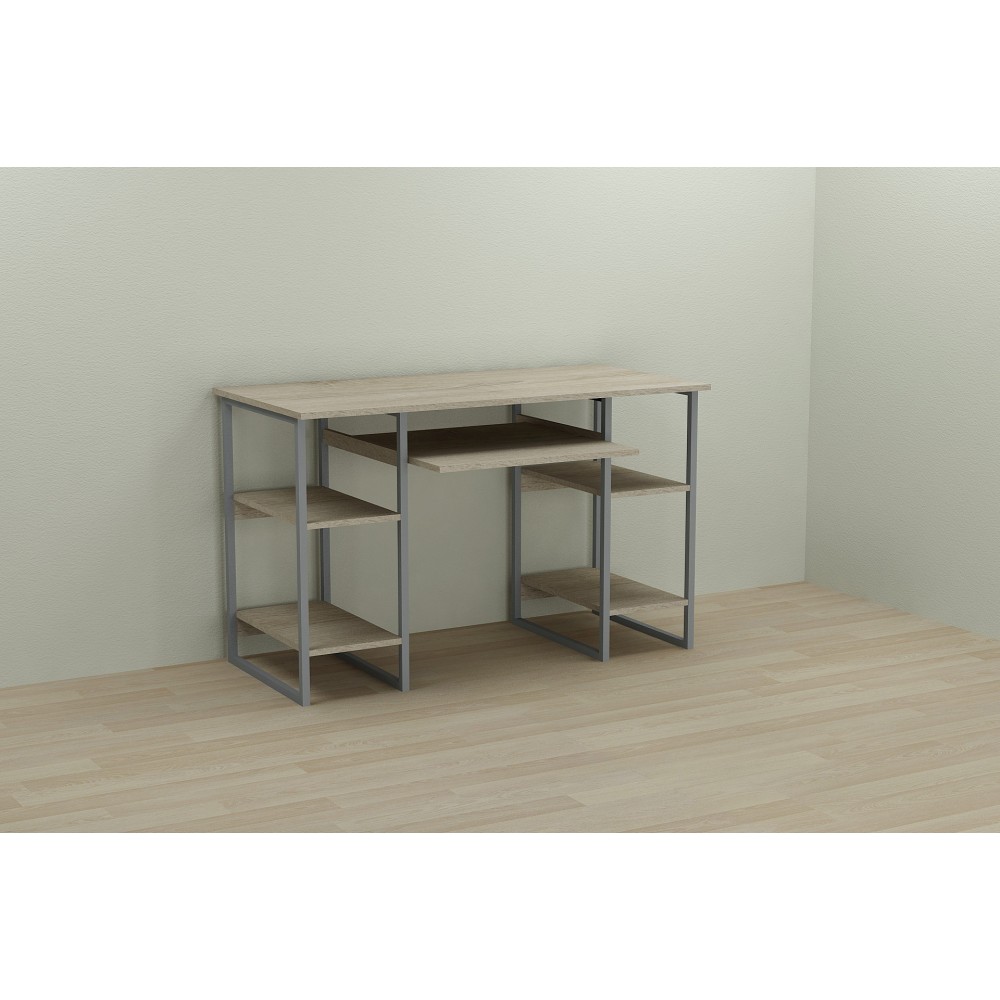 Письменный стол Ferrum-decor Тим 75x140x70 серый ДСП Дуб Сонома 16мм (FRD-101898)