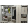 Шафа Гардероб Уні секція 1 серії Конект Ferrum-decor 220x60x50см Сірий метал ДСП Дуб Сонома 32 мм (FRD-104505)