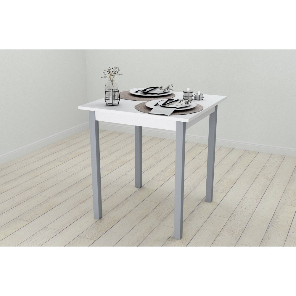 Стол кухонный Ferrum-decor Диего 75x70x70 Серый ДСП Белое 16мм (FRD-106296)