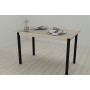 Стол кухонный Ferrum-decor Марио 75x120x80 Черный ДСП Сонома 16мм (FRD-106336)