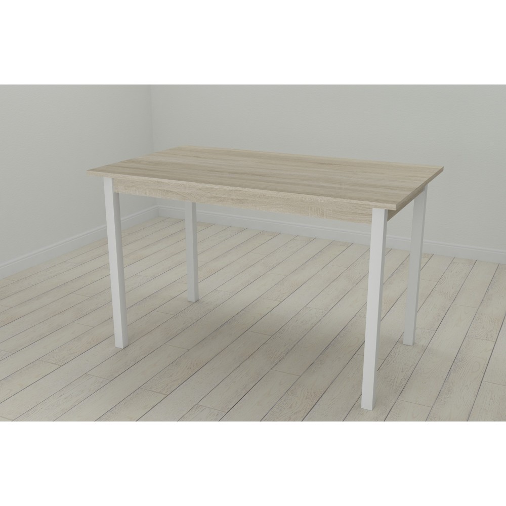 Стол кухонный Ferrum-decor Марио 75x120x70 Белый ДСП Сонома 16мм (FRD-106326)