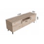 Тумба Лэстер на конусных ножках Ferrum-decor 48x139x38 Черный металл ДСП Дуб Сан-Марино 16 мм (FRD-106806)