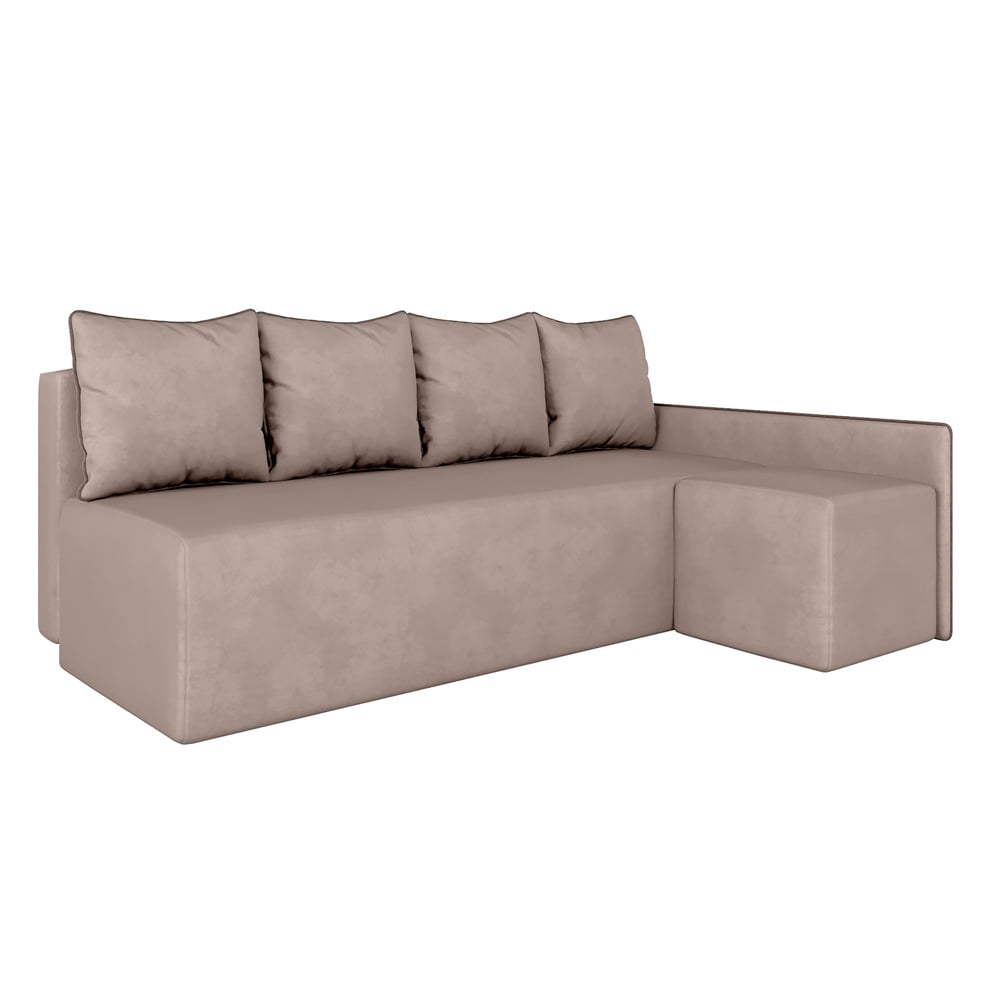 Угловой диван ортопедический iSmart MORRO Maxi еврокнижка 205x149 см (матрас Light) бежевый Laura 5 (ISM-051342)