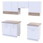 Кухня модульная Doros Лея 220х60х250 см Белый/Дуб cонома (DRS-011336)