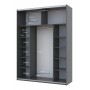 Шкаф-купе двухдверный Doros G-Caiser 180х60х240 см Графит/1 Белое стекло (DRS-011036)