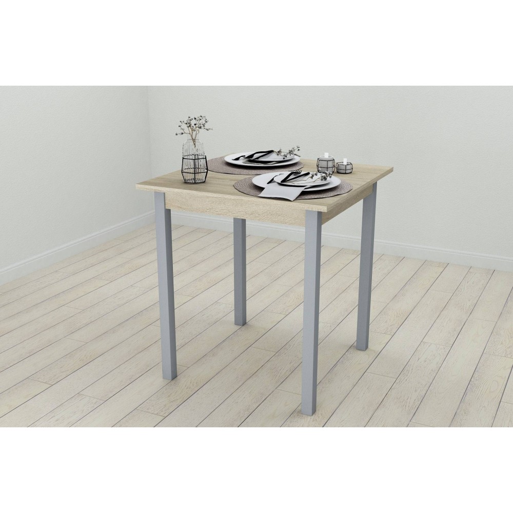 Стіл кухонний Ferrum-decor Дієго 75x70x70 Сірий ДСП Сонома 16мм (FRD-106297)