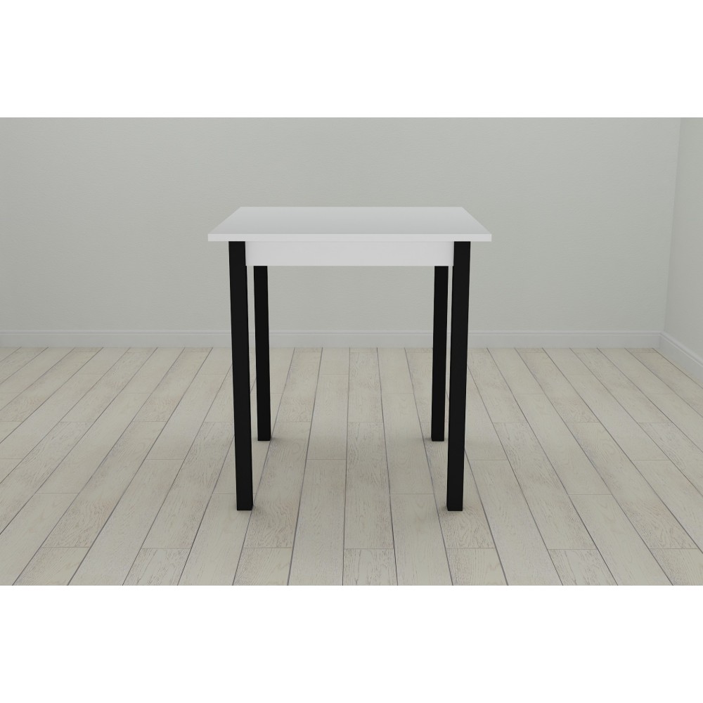 Стол кухонный Ferrum-decor Диего 75x90x90 Черный ДСП Белое 16мм (FRD-106317)