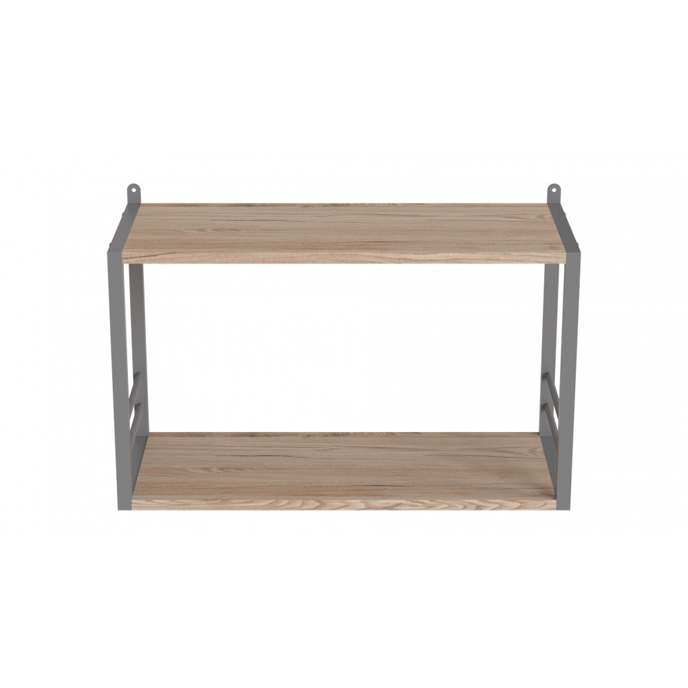 Книжкова полиця універсальна Ferrum-decor Стім 1 38x63x26 сірий ДСП Дуб Сан-Марино 16мм (FRD-104098)