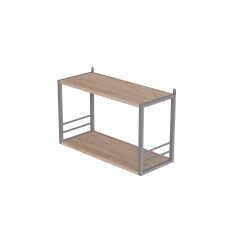 Книжкова полиця універсальна Ferrum-decor Стім 1 38x63x26 сірий ДСП Дуб Сан-Марино 16мм (FRD-104098)