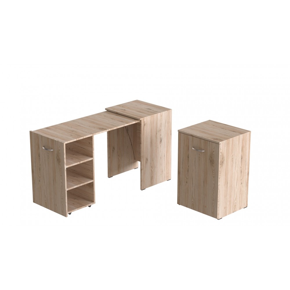 Стол-тумба трансформер Смарт 1/1 Ferrum-decor 750x1450x500 ДСП Дуб Сан-Марино 16 мм (FRD-105068)