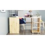 Стол-тумба трансформер Смарт 4/1 с этажеркой Ferrum-decor 1430x1450x500 Черный металл ДСП Дуб Артизан 16 мм (FRD-105128)
